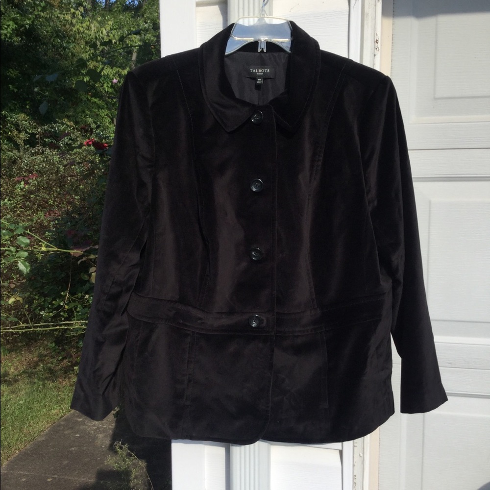 NWT Talbots Gorgeous Black Velvet Lined Blazer - Picture 6 of 6